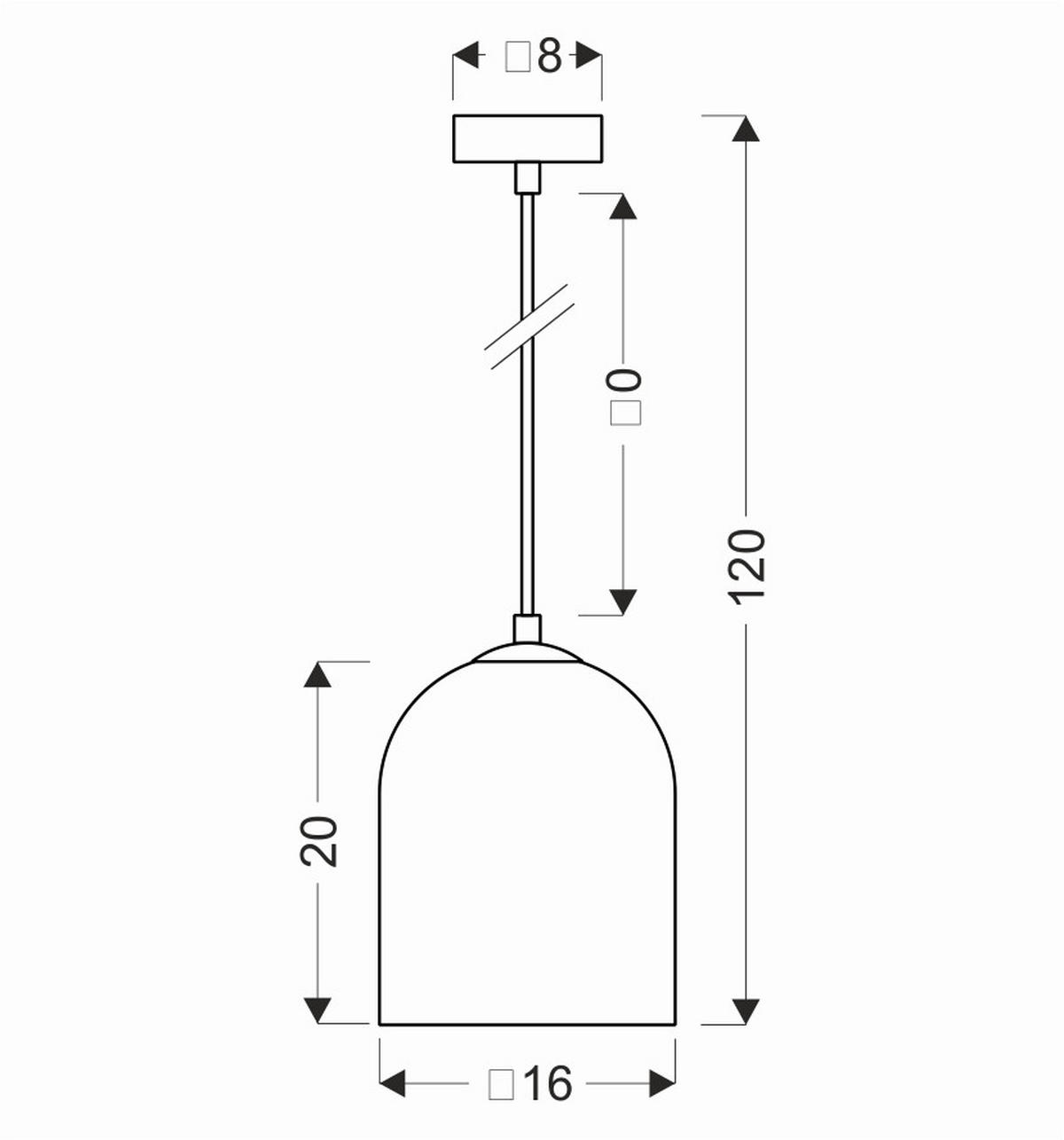 PENDELLEUCHTE 16/16/100 cm  - Schwarz/Weiß, Design, Glas/Metall (16/16/100cm)