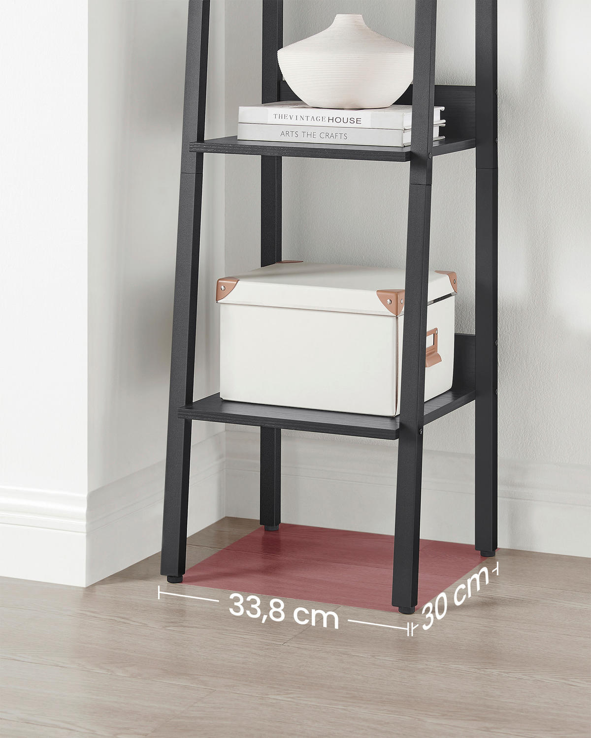 BÜCHERWAND Schwarz  - Schwarz, Basics, Holzwerkstoff/Metall (33,8/170/30cm) - Boxxx