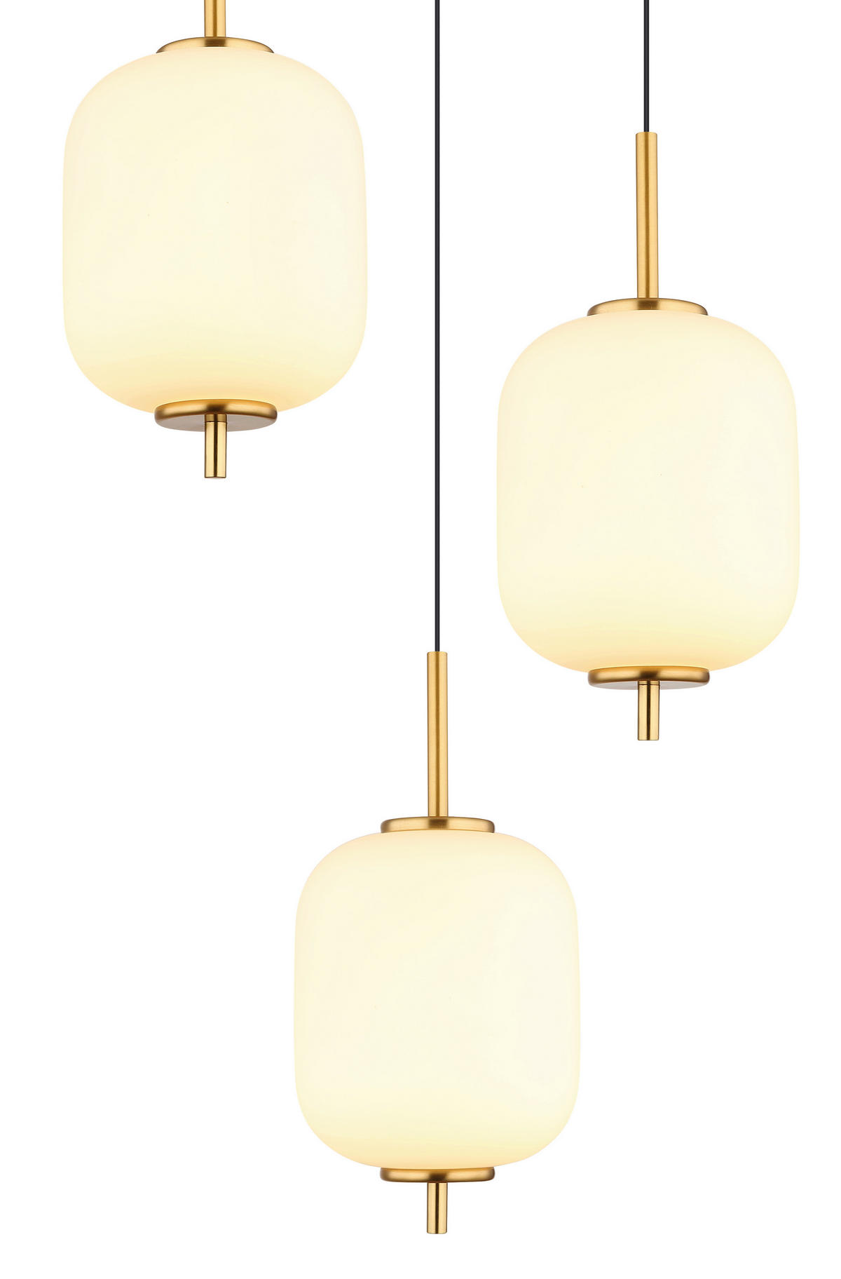 LED FÜGGŐLÁMPA 37,5/220 cm  - fekete/sárgaréz, Konventionell, műanyag/Üveg (37,5/220cm)