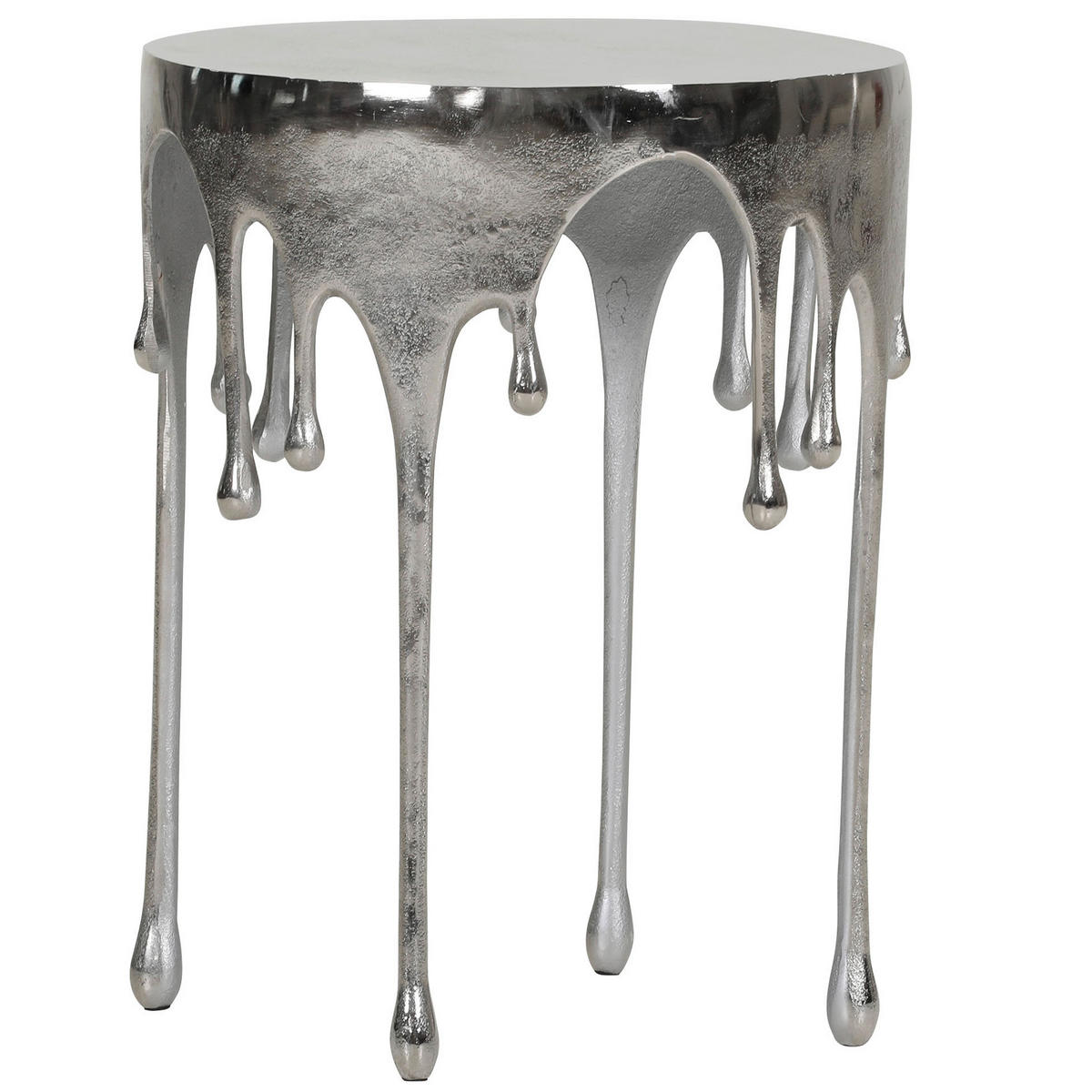 KISASZTAL fém 43/43/56 cm   - ezüstszínű, Modern, fém (43/43/56cm) - Ambia Home