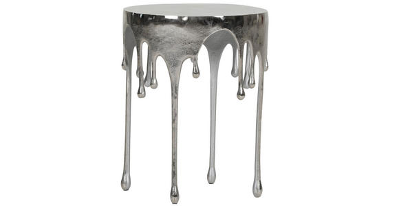 BEISTELLTISCH in Metall 43/43/56 cm - Silberfarben, MODERN, Metall (43/43/56cm) - Ambia Home
