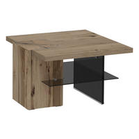 COUCHTISCH in Holz, Glas 83,8/80/50 cm  - Eichefarben/Grau, Design, Glas/Holz (83,8/80/50cm) - Voglauer