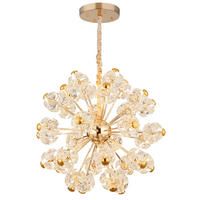 LED-HÄNGELEUCHTE FLORIELLA 80/140 cm  - Klar/Goldfarben, KONVENTIONELL, Glas/Metall (80/140cm)