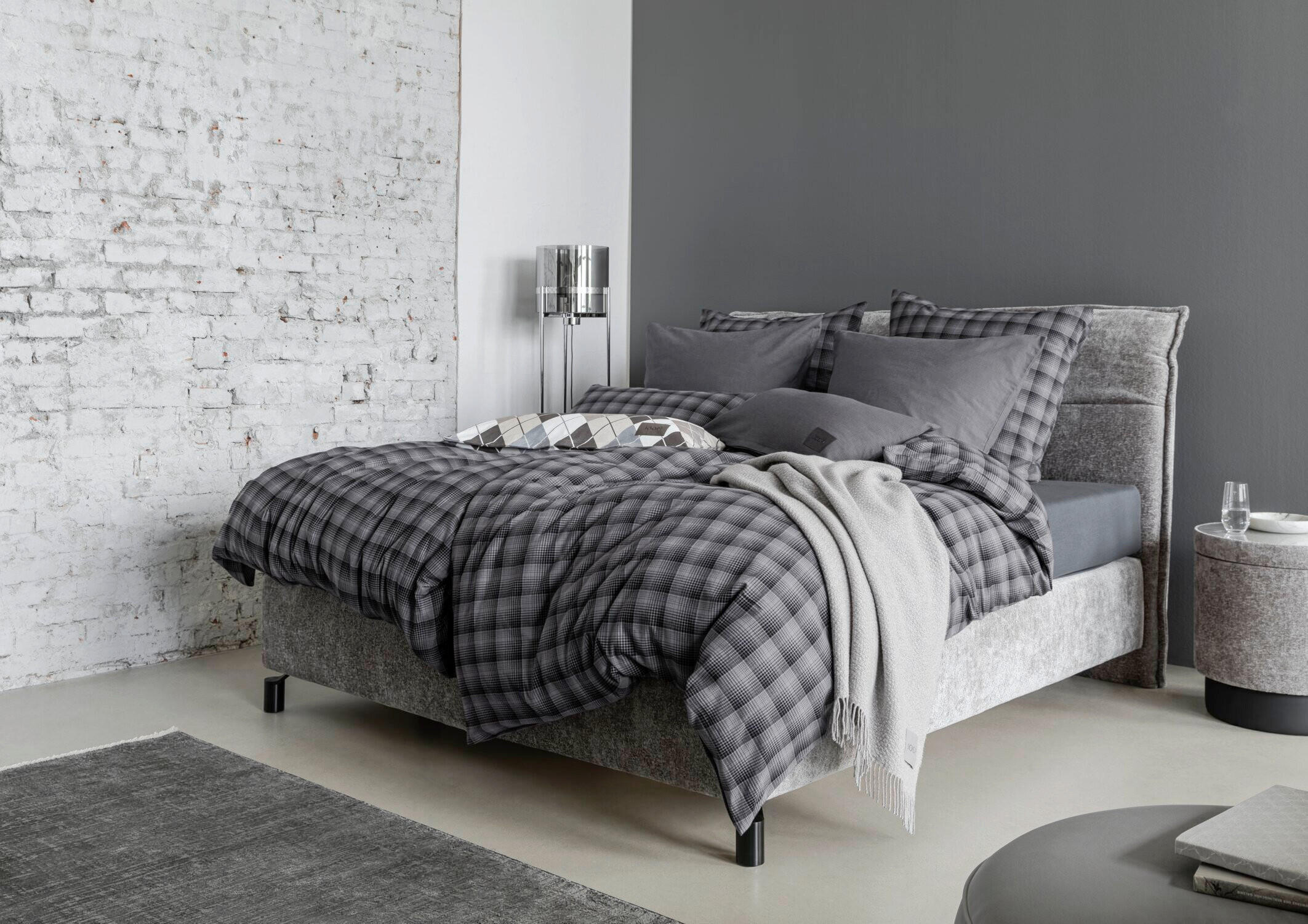 KOPFKISSENBEZUG Soft 80/40 cm  - Anthrazit, KONVENTIONELL, Textil (80/40cm) - Joop!