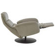 RELAXSESSEL in Leder Greige  - Greige/Schwarz, Design, Leder/Metall (76/108/86cm) - Dieter Knoll