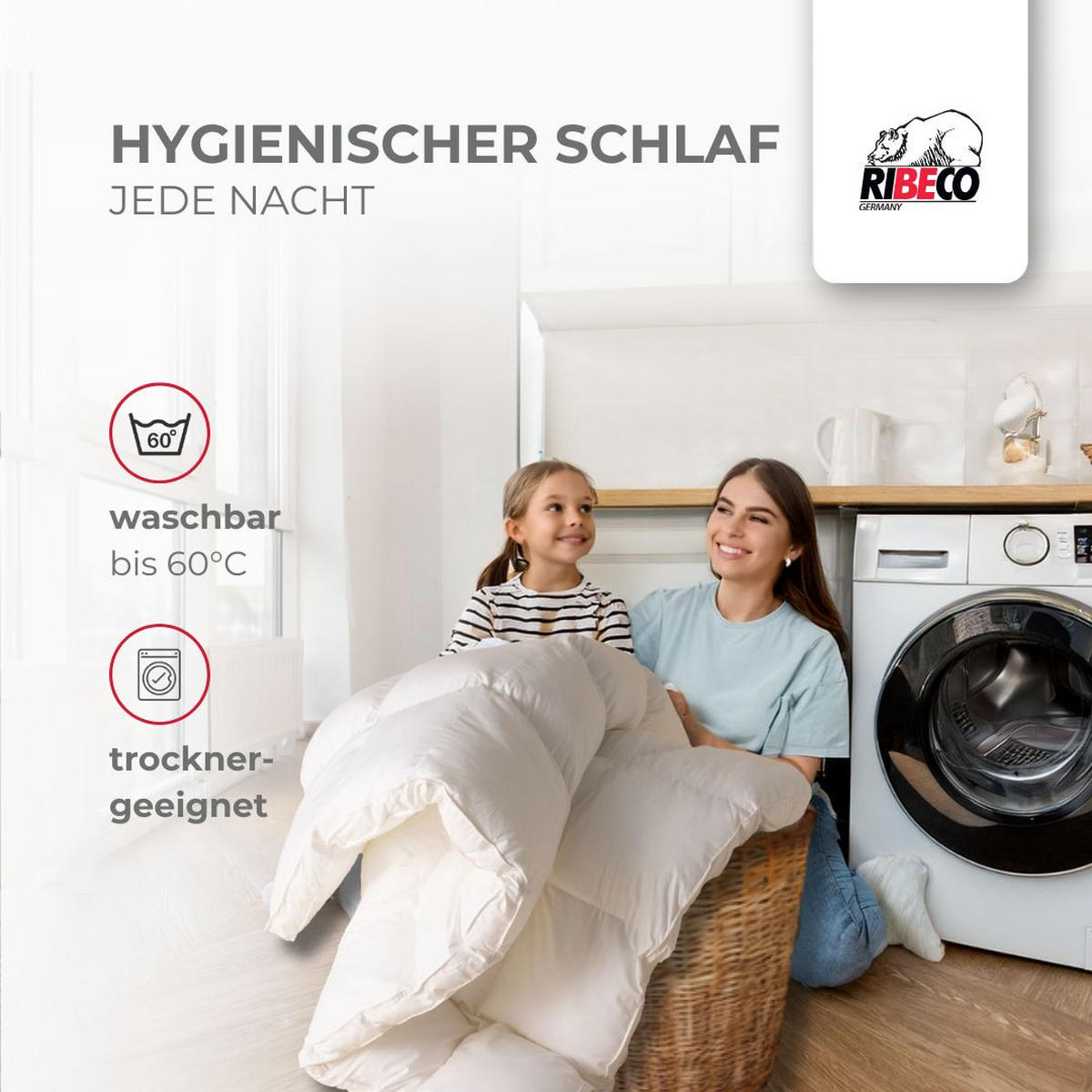 BETTDECKE - Weiß/Grau, Basics, Textil (240/220cm) - RIBECO