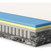 TASCHENFEDERKERNMATRATZE 180/200 cm, Höhe ca.: 25 cm, H3 = fest, 5-Zonen - Basics, Textil (180/200cm) - Emma