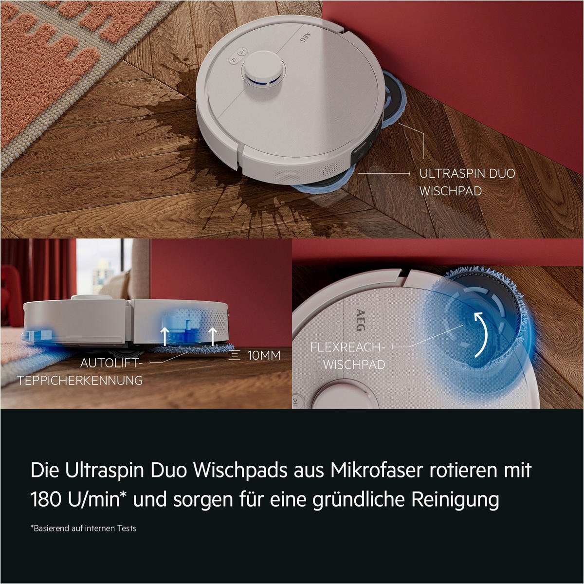 STAUBSAUGERROBOTER AR81UW3SW All-in-One-Station  - Weiß, Basics, Kunststoff (35/60/48cm) - AEG