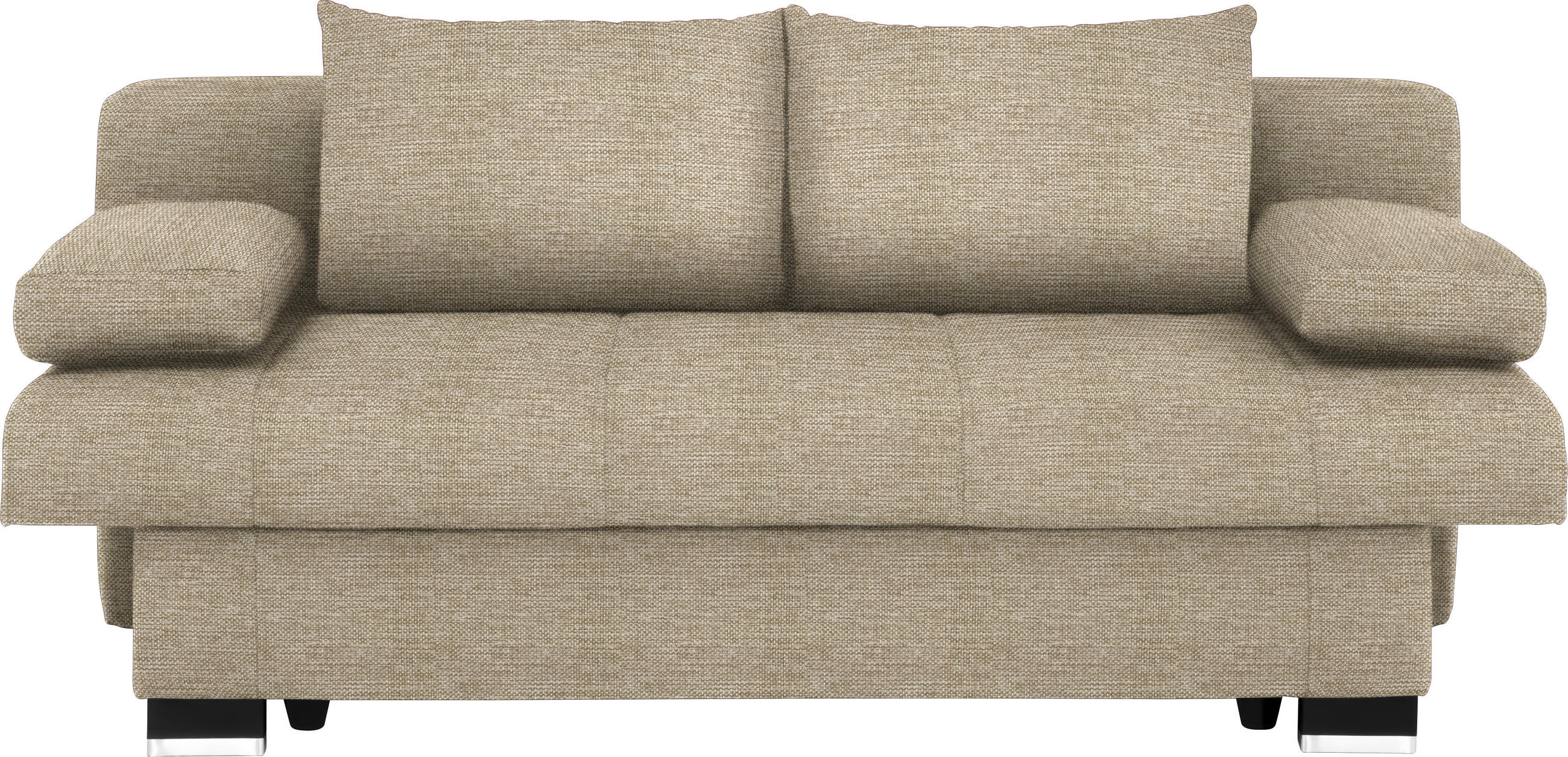 SCHLAFSOFA in Textil Beige  - Wengefarben/Beige, Konventionell, Holz/Textil (200/80/104cm) - Novel