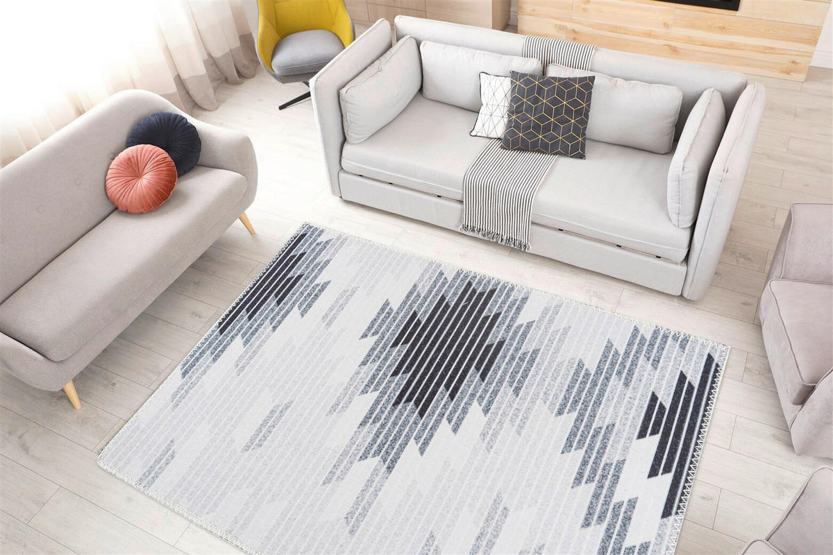 FLACHWEBETEPPICH  Wohnzimmer 200/290 cm Grau rechteckig  - Grau, Basics, Textil (200/290cm) - Kayoom