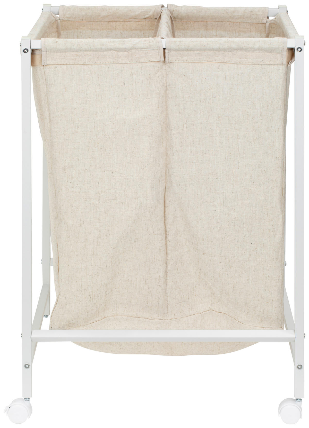 KOŠ NA PRÁDLO - bílá, Moderní, kov/textil (55/80/28cm) - PBJ