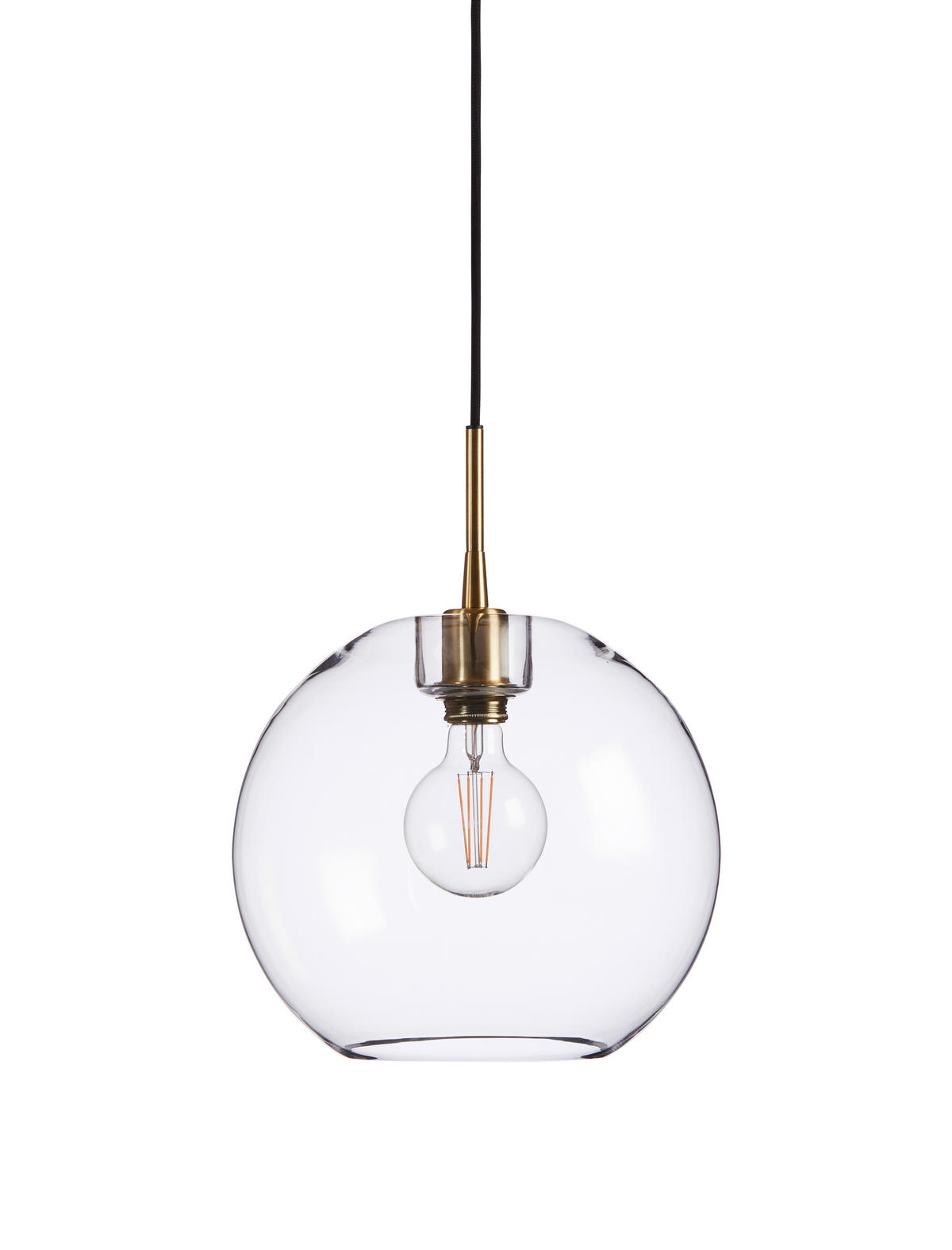 HÄNGELEUCHTE Gloria 32/29 cm   - Klar/Messingfarben, KONVENTIONELL, Glas/Metall (32/29cm) - Belid