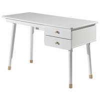 JUGENDSCHREIBTISCH 125/75/60 cm Weiß  - Goldfarben/Weiß, MODERN, Holzwerkstoff/Kunststoff (125/75/60cm) - Vipack