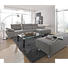 Ecksofa Chenille Nierenkissen - Chromfarben/Graphitfarben, Design, Textil/Metall (316/168cm) - MUSTERRING