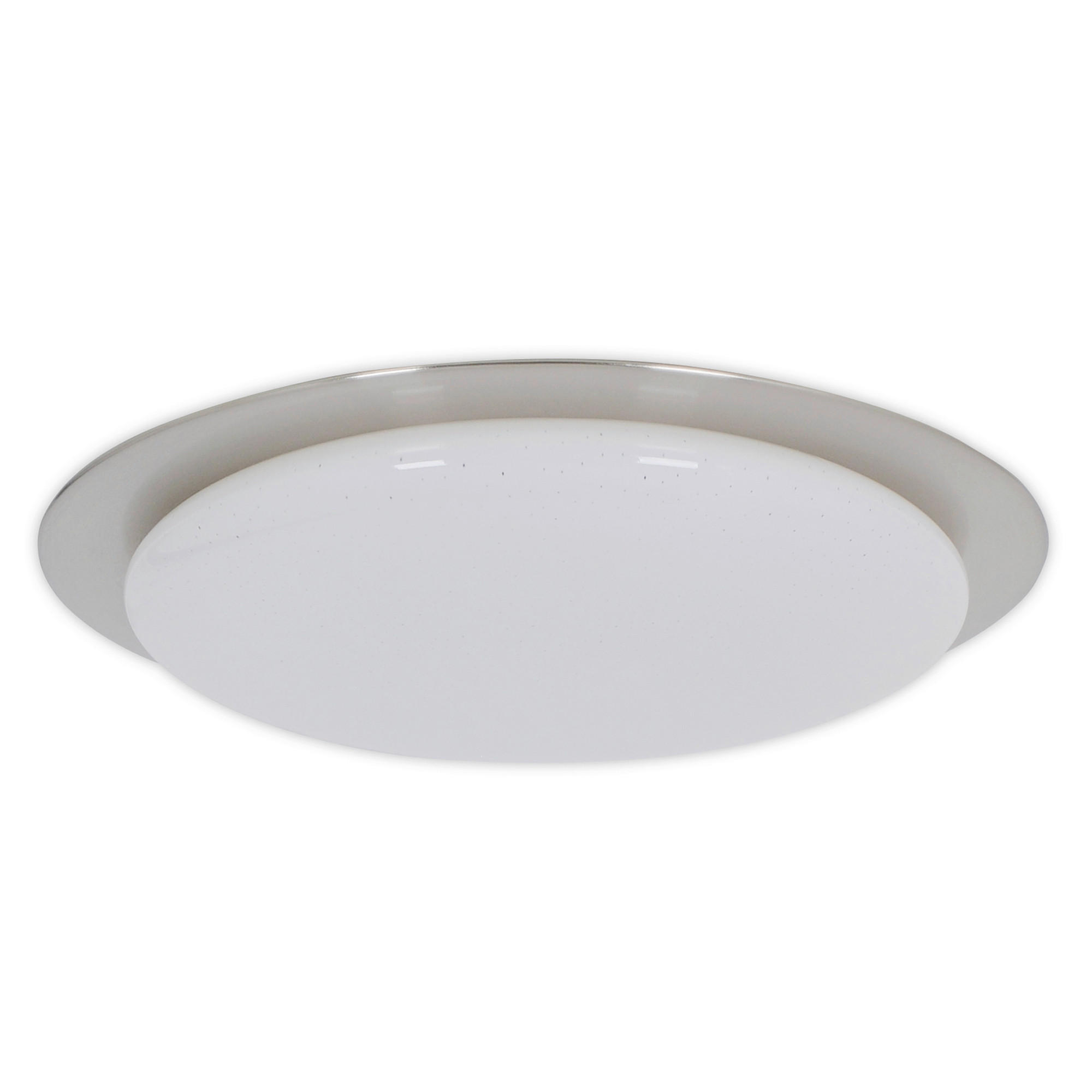 LED-DECKENLEUCHTE 42 cm  - Chromfarben/Weiß, Basics, Kunststoff/Metall (42cm) - Näve