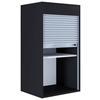 AKTENSCHRANK Schwarz  - Schwarz/Grau, MODERN, Holzwerkstoff/Kunststoff (50/93/40cm) - MID.YOU