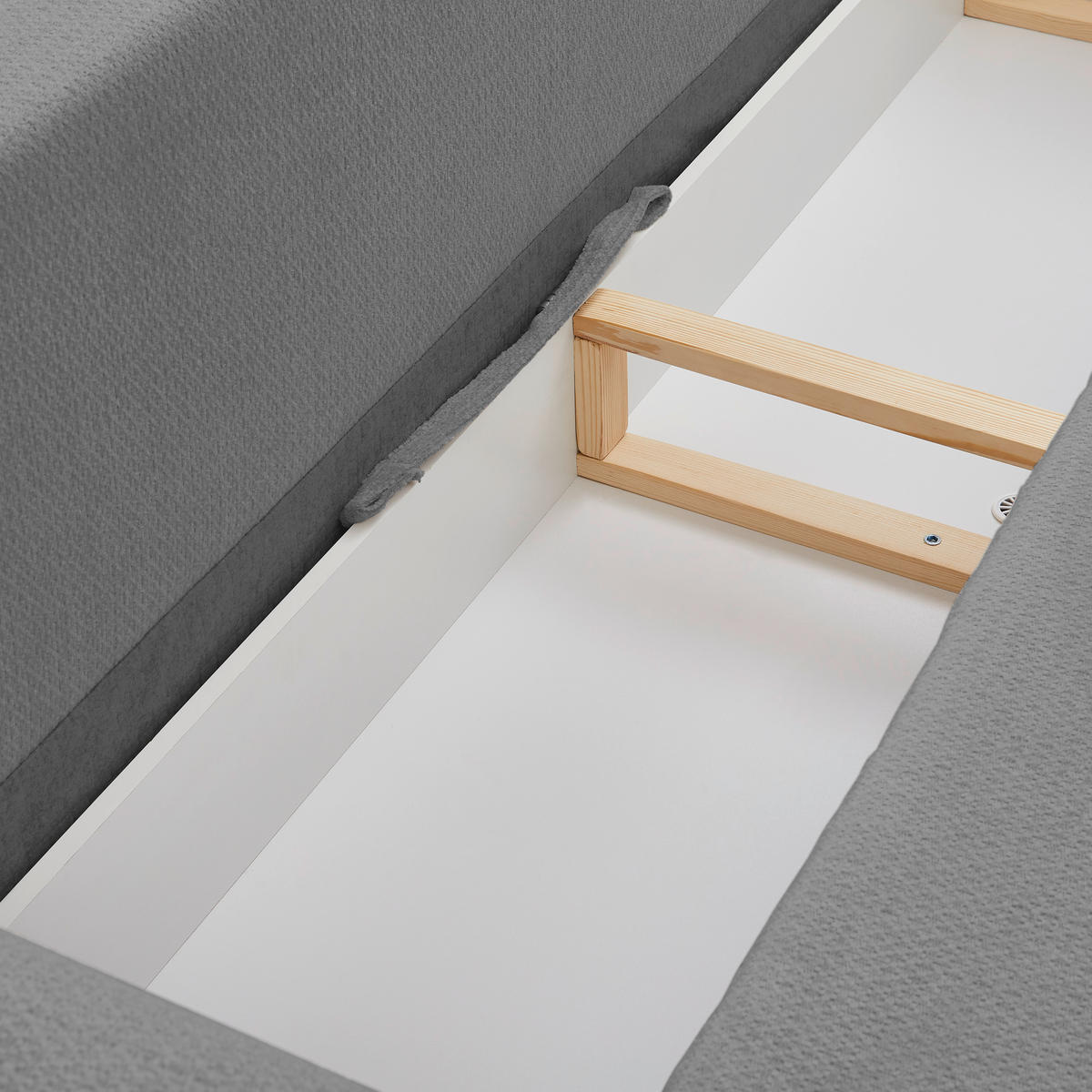 SCHLAFSOFA in Chenille Dunkelgrau  - Dunkelgrau/Schwarz, Konventionell, Holz/Textil (245/85/92cm) - Livetastic