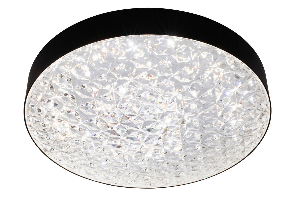 STROPNÍ LED SVÍTIDLO, 50/12 cm  - černá/čiré, Trend, plast (50/12cm) - Novel