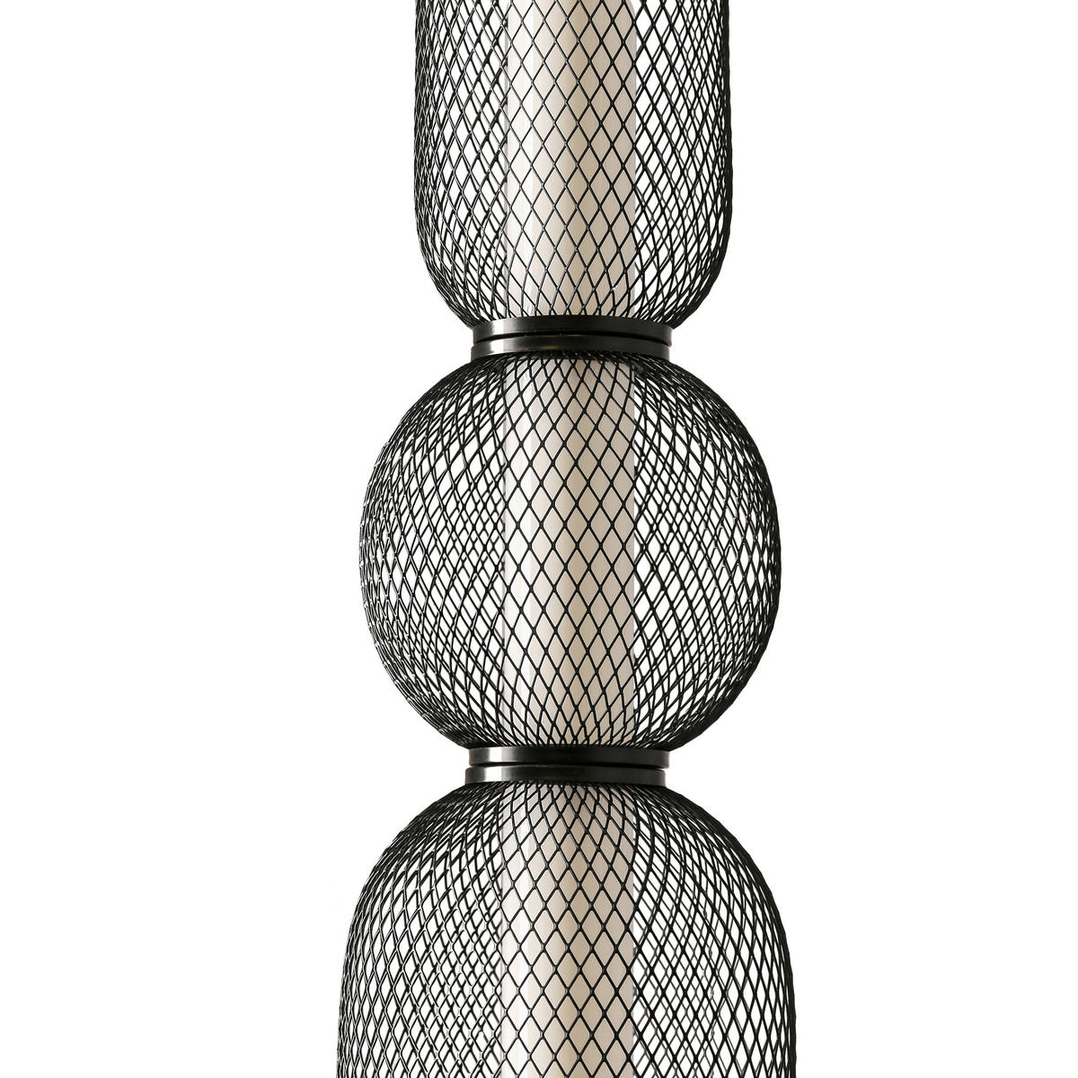 LED-PENDELLEUCHTE 14/14/150 cm  - Schwarz/Weiß, Design, Kunststoff/Metall (14/14/150cm)