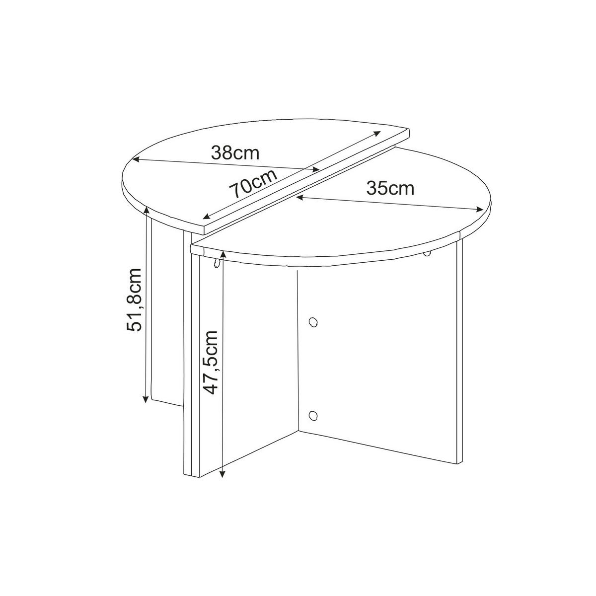 COUCHTISCHSET Dolunay Couchtisch Anthrazit, Walnussfarben  - Anthrazit/Walnussfarben, Design, Holzwerkstoff - Livetastic