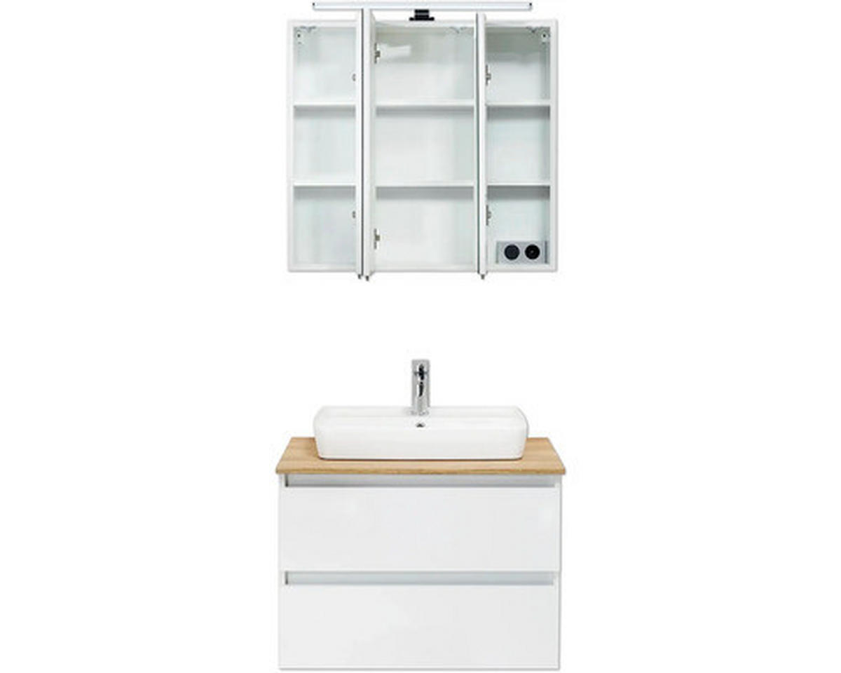 KOPALNICA  bela, barve hrasta  - barve hrasta/bela, Konvencionalno, leseni material (78cm) - Pelipal