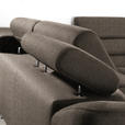 ECKSOFA in Webstoff Graubraun  - Graubraun, Design, Textil/Metall (280/235cm) - Hom`in