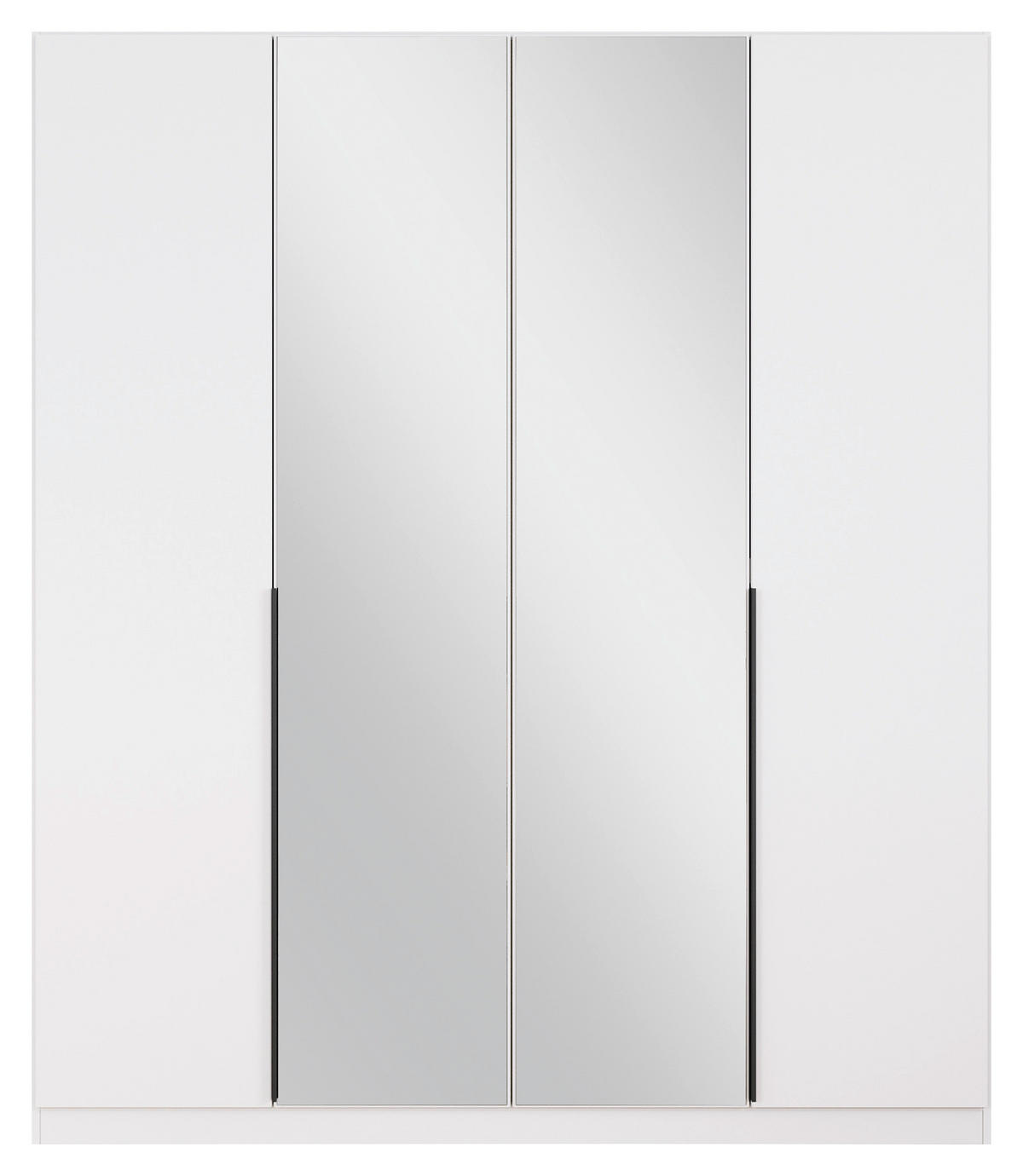 DREHTÜRENSCHRANK in Weiss  - Weiss/Grau, Modern, Holzwerkstoff/Metall (181/210/54cm) - Rauch Möbel