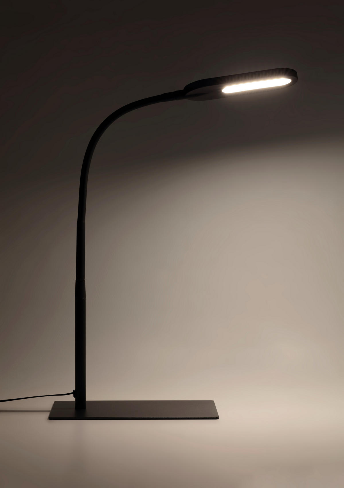 STOLNÍ LED LAMPA, dotykový stmívač, 37,5/15/43,5 cm - černá, Basics, kov/plast (37,5/15/43,5cm) - Novel