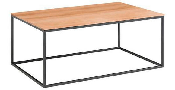 COUCHTISCH in Holz 100/60/41,5 cm - Buchefarben/Schwarz, Design, Holz/Metall (100/60/41,5cm) - Johann Jakob