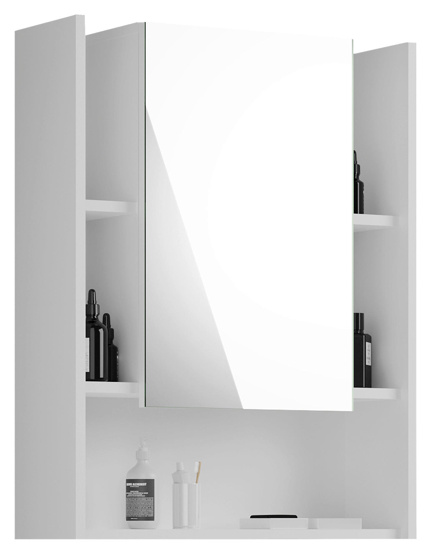 SPIEGELSCHRANK 60/77/19 cm  - Weiß Hochglanz, MODERN, Glas/Holzwerkstoff (60/77/19cm) - MID.YOU