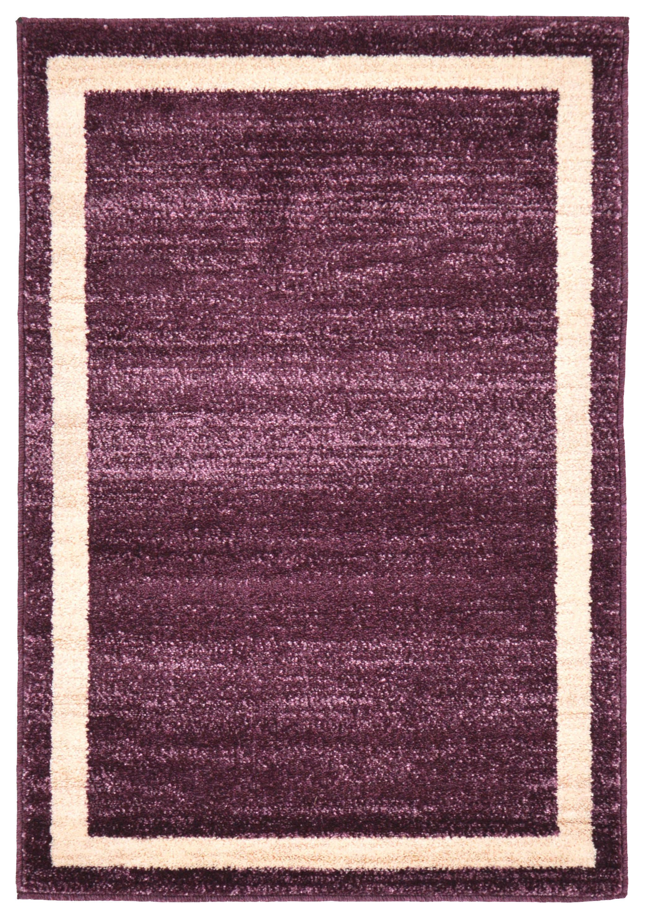 WEBTEPPICH  90/65 cm  Creme, Violett   - Violett/Creme, Basics, Textil (90/65cm)