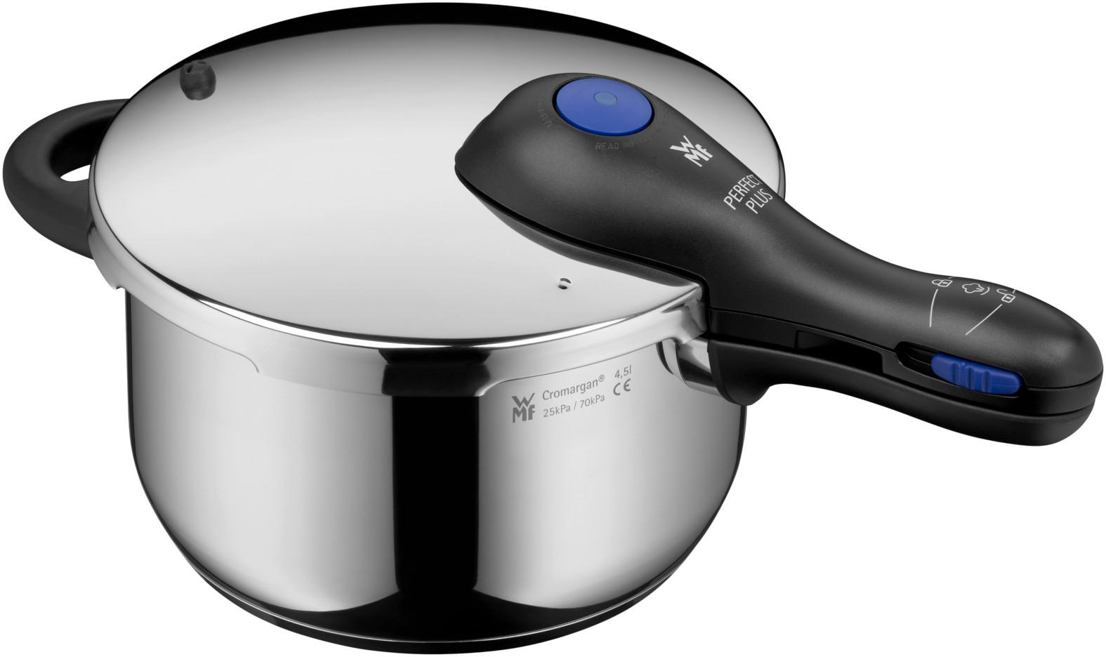 LONEC NA PRITISK  Perfect Plus  4,5 l  kovina   - barve nerjavečega jekla/modra, Basics, kovina (4,5l) - WMF