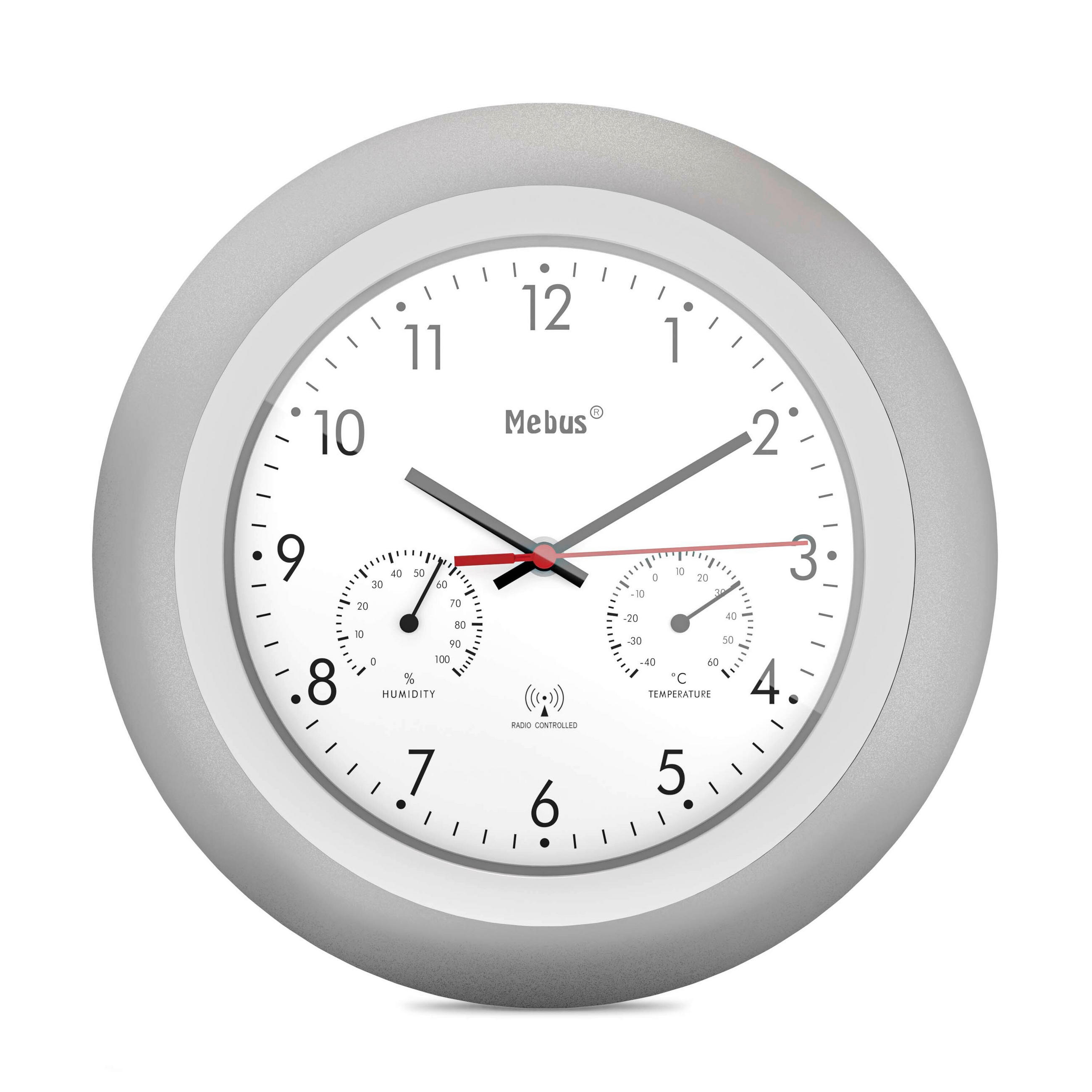 FUNKUHR  Silberfarben 30 cm  - Silberfarben, Basics, Kunststoff (30cm)