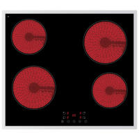 GLASKERAMIKKOCHFELD - Edelstahlfarben/Schwarz, Trend, Glas/Metall (59/5/52cm) - PKM