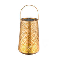 SOLÁRNE SVIETIDLO, 20/32 cm - zlatá, Design, kov/plast (20/32cm) - Ambia Garden