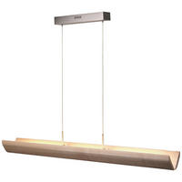 LED-HÄNGELEUCHTE 132/9,5/150 cm  - Eschefarben, Natur, Holz (132/9,5/150cm)