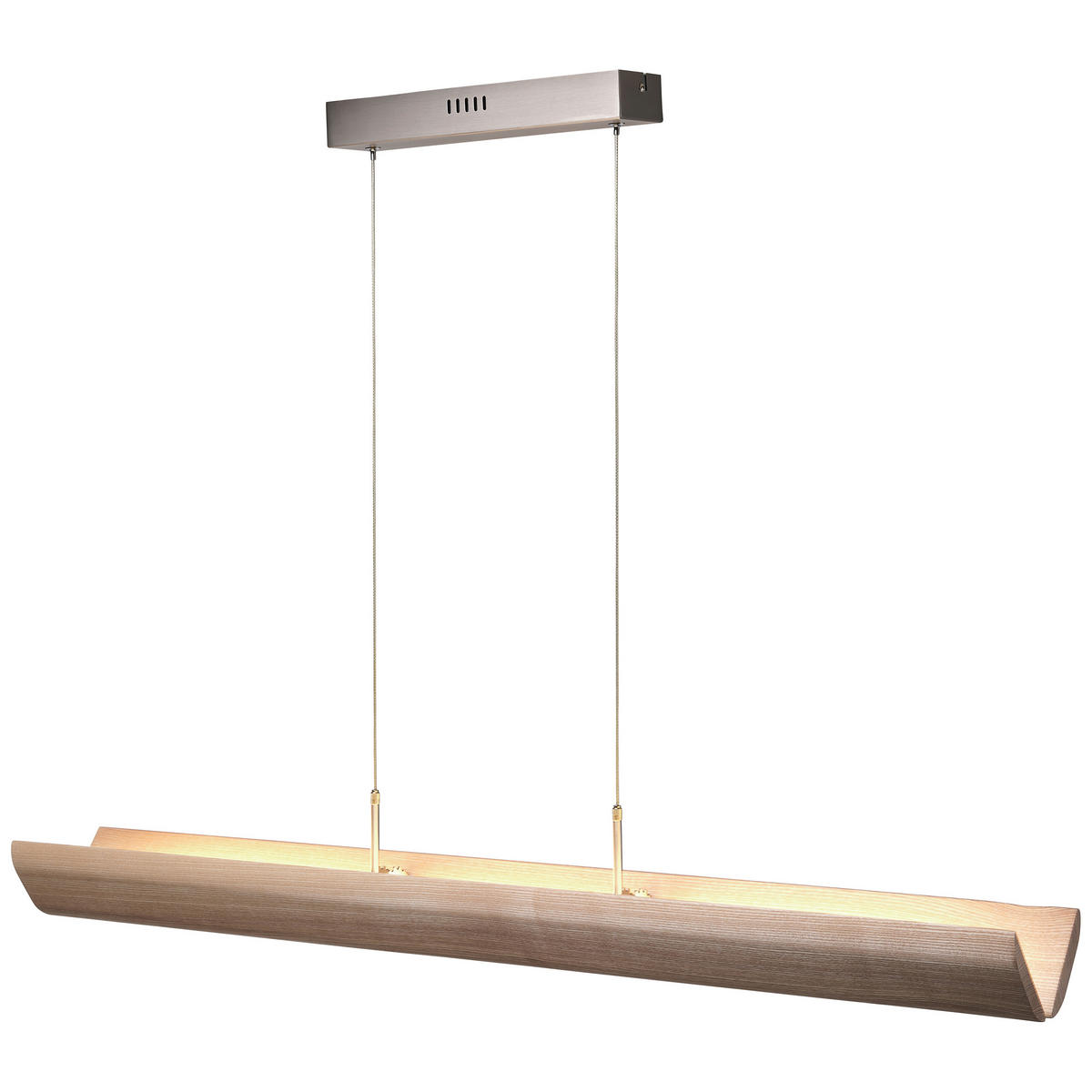 LED-HÄNGELEUCHTE 132/9,5/150 cm  - Eschefarben, Natur, Holz (132/9,5/150cm)