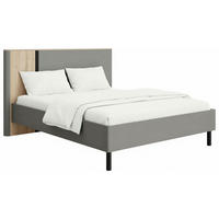 BETT 180/200 cm,  in Graphitfarben, Schwarz, Eiche Artisan,  - Graphitfarben/Schwarz, MODERN, Metall (180/200cm) - MID.YOU