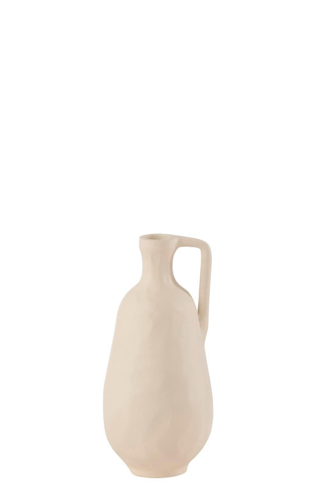 DEKOVASE  - Weiss, Natur, Metall (10/10/23cm) - Ambia Home