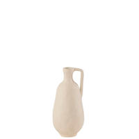 DEKOVASE  - Weiss, Natur, Metall (10/10/23cm) - Ambia Home