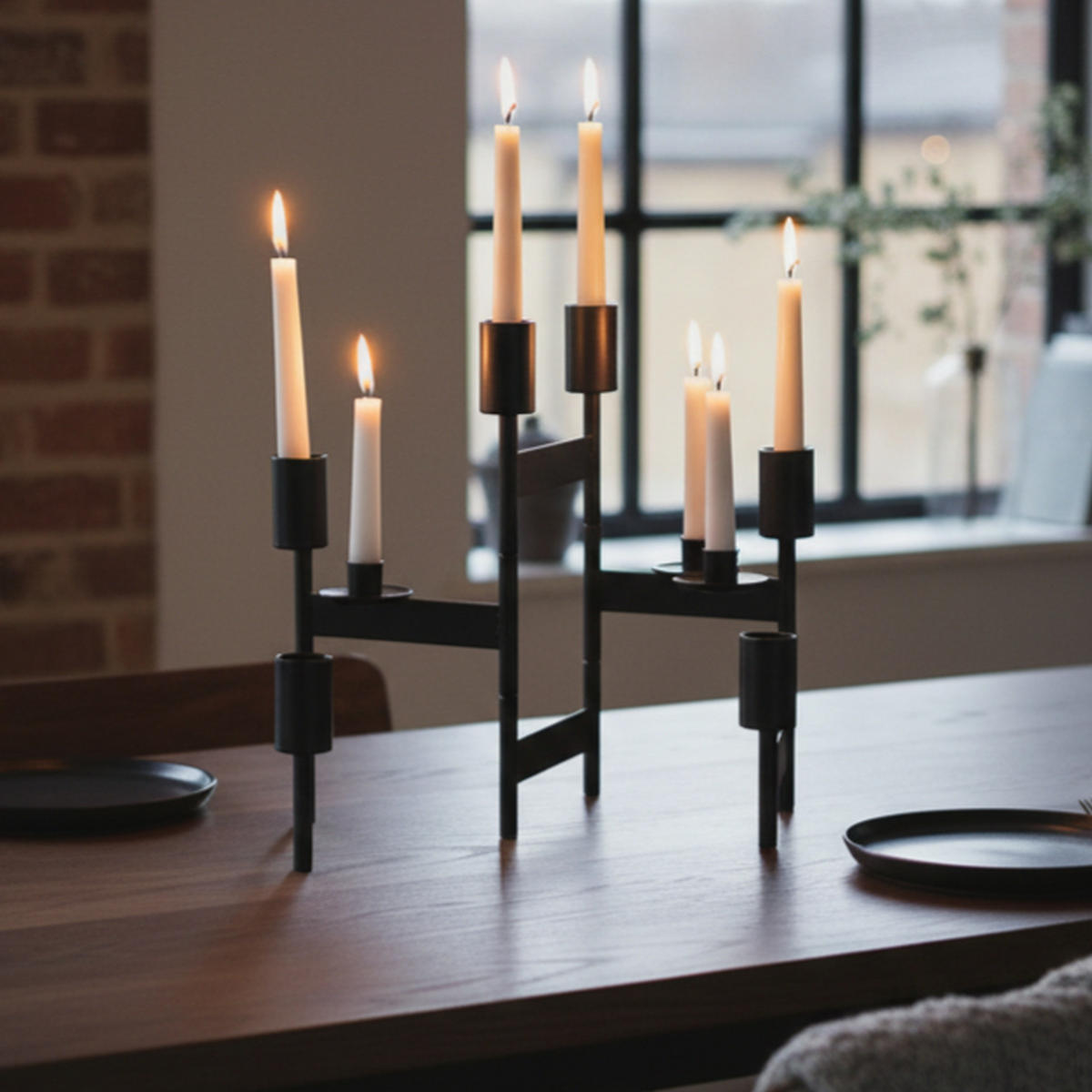 WINDLICHT Schwarz  - Schwarz, Basics, Metall (51/2,5/22cm) - Boltze Home