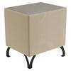 NACHTKÄSTCHEN 45/55/45 cm  in Beige  - Beige/Schwarz, Design, Glas/Textil (45/55/45cm) - Esposa