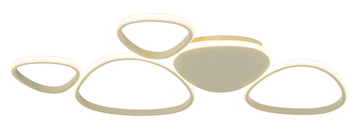 LED-DECKENLEUCHTE   - Sandfarben, Design, Kunststoff/Metall (90,5l) - Novel