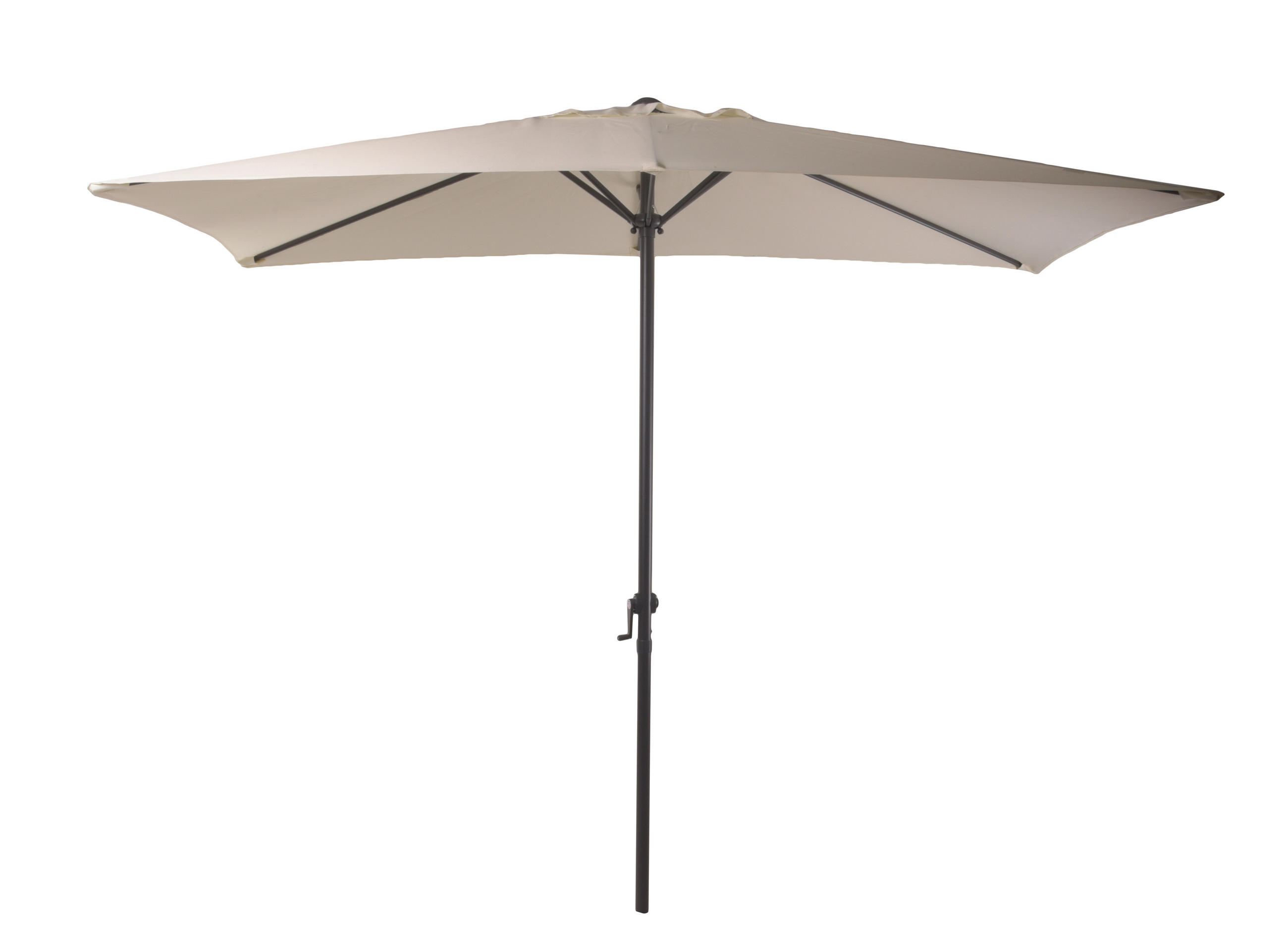 SONNENSCHIRM 250 cm Anthrazit, Creme  - Anthrazit/Creme, MODERN, Textil/Metall (145/243/250cm) - Gardenson
