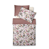 ÁGYNEMŰHUZAT-GARNITÚRA 140/200 cm  - olívazöld/rózsaszín, Basics, textil (140/200cm) - Fleuresse