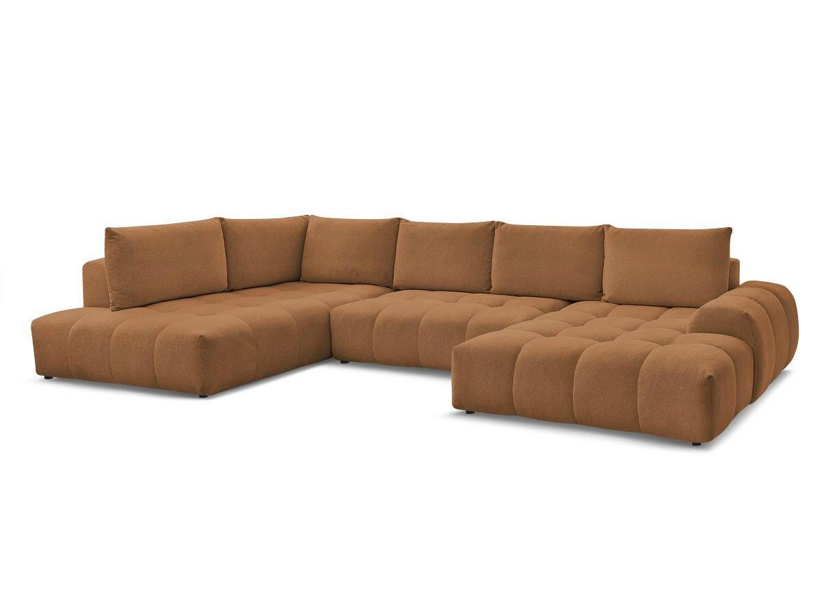 ECKSCHLAFSOFA EVEREST  mit Rücken echt, Armteil links, Armteil rechts Flachgewebe Orange  - Schwarz/Orange, MODERN, Kunststoff/Textil (212/423/198cm)