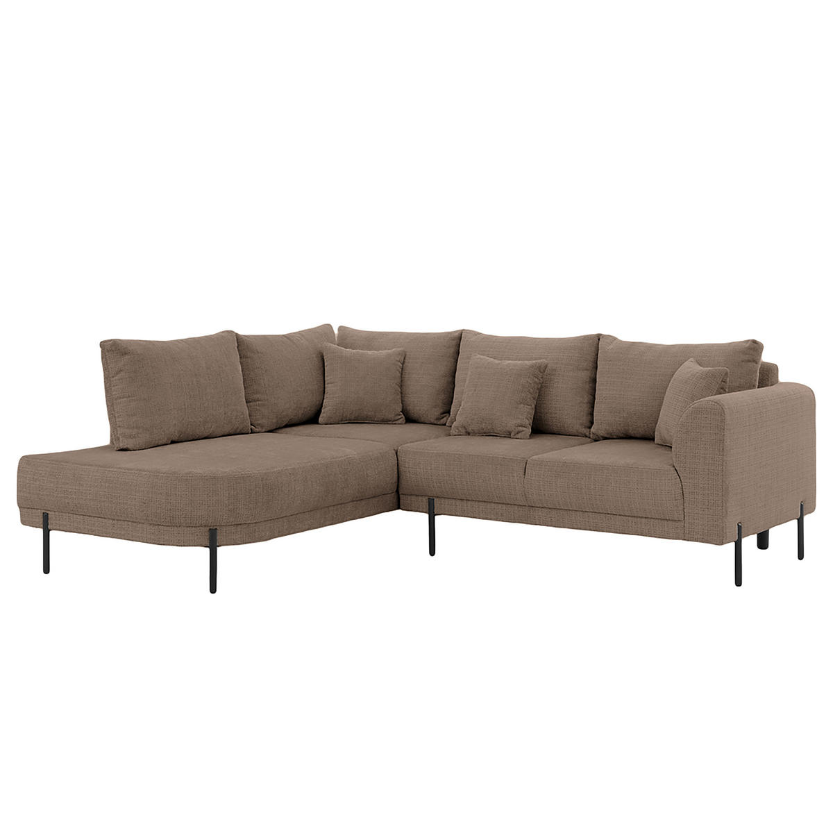 ECKSOFA Mauris Taupe Chenille Rückenkissen  - Taupe/Creme, Design, Kunststoff/Textil (200/233cm) - Livetastic