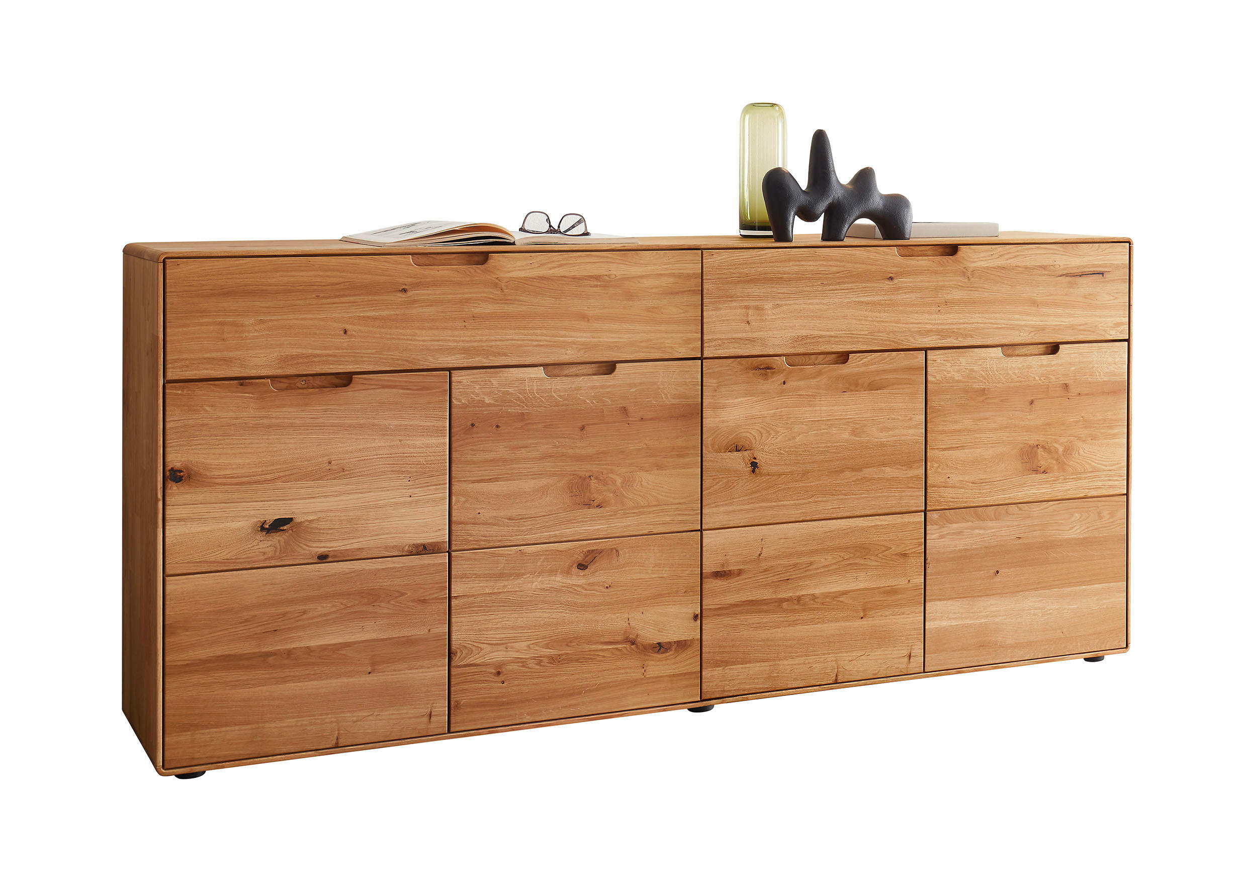 KOMMODE , 200/91/40 cm, 2 Schublade(n)  - Wildeiche, Design, Holz (200/91/40cm) - Livetastic