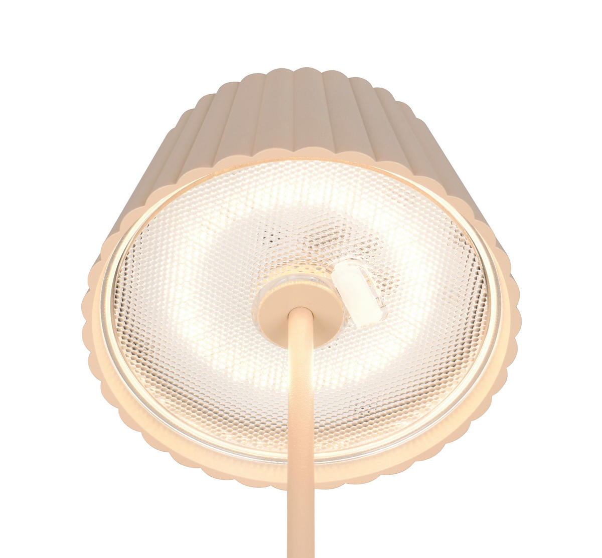 LED-STEHLEUCHTE - Sandfarben, Design, Metall (13,5/123cm)