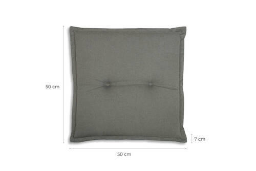 GARTENHOCKERAUFLAGE 2er-Set  - Grau, Basics, Textil (50/7/50cm)